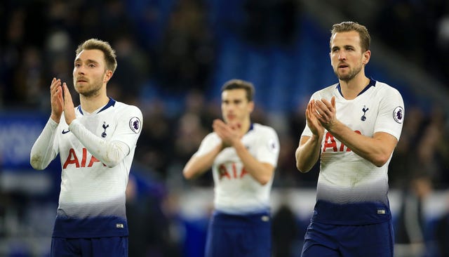 Tottenham Hotspur’s Christian Eriksen (left) and Harry Kane (right) were both on target in Cardiff 