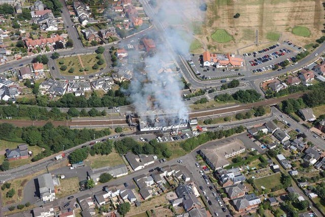Fire at Troon train station