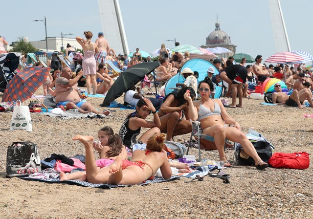 Sunbathing in Southend