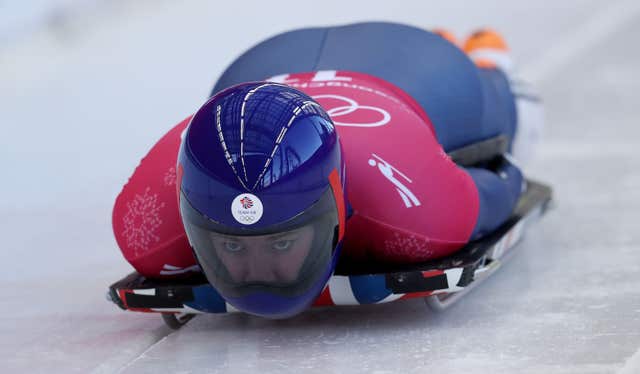 Lizzy Yarnold was third and second in skeleton training on Wednesday