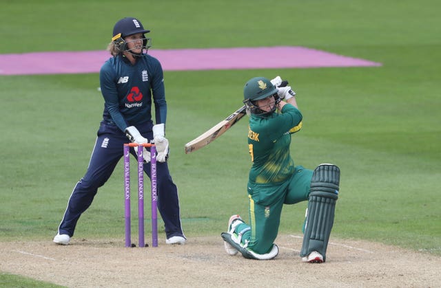 South Africa skipper van Niekerk weighed in with a half-century
