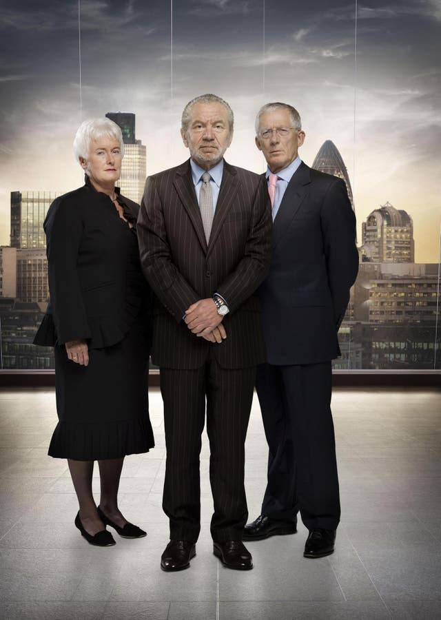 Margaret Mountford, Lord Sugar and Nick Hewer (Talkback Thames/BBC)