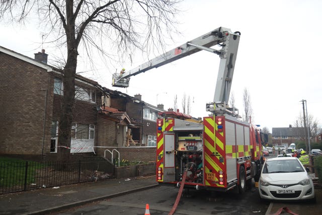 Recovery work after the explosion