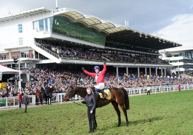Paul Townend salutes the Cheltenham crowd
