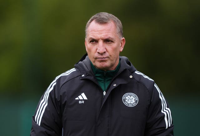 Brendan Rodgers on the training ground