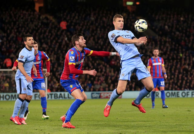 Bosnia striker Edin Dzeko (right) joined Roma from City