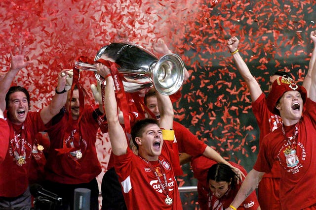 Gerrard tasted victory in seven major finals as player, including Liverpool's famous 2005 Champions League triumph
