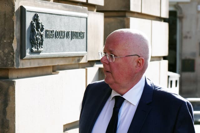 Peter Murrell outside court
