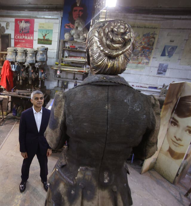 Mayor Sadiq Khan said that Londoners will be 'blown away' by the statue (Yui Mok/PA)