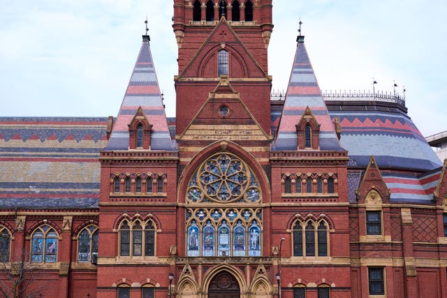 An ornate red-brick building