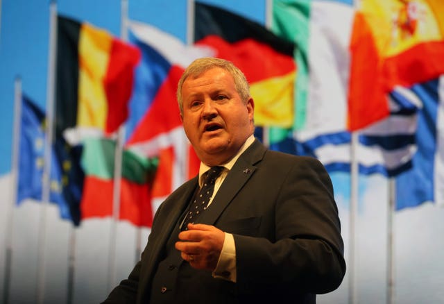 Westminster SNP leader Ian Blackford speaks during the SNP spring conference in Edinburgh
