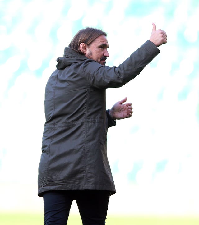 Norwich manager Daniel Farke was pleased to see fans back