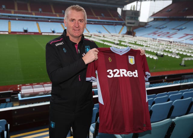 Aston Villa head coach Dean Smith. (PA)