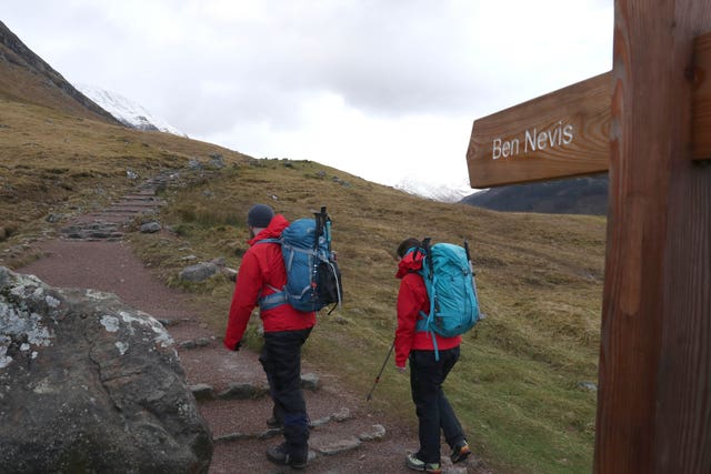 Ben Nevis hillwalkers