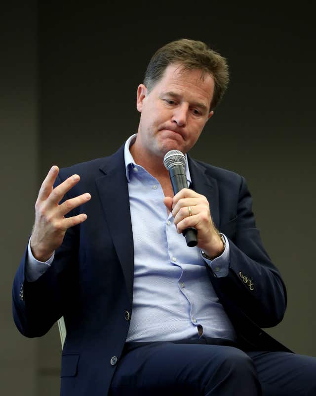 Nick Clegg now works for Facebook (Gareth Fuller/PA)