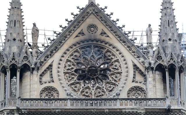 A fire destroyed parts of Notre Dame