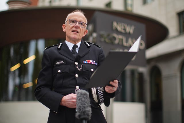 Met Commissioner Sir Mark Rowley