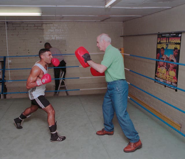 Boxing Prince Naseem trains