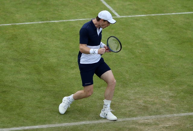Andy Murray made his return to competitive tennis at Queen's