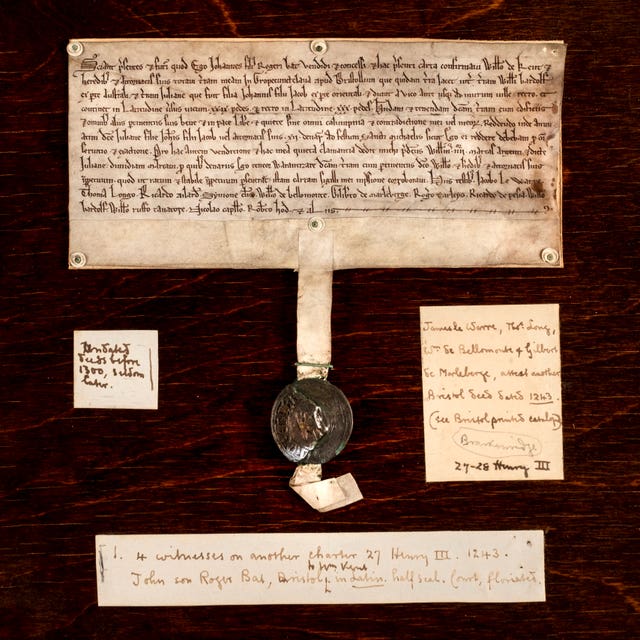 Ancient deed with crude place name to be auctioned