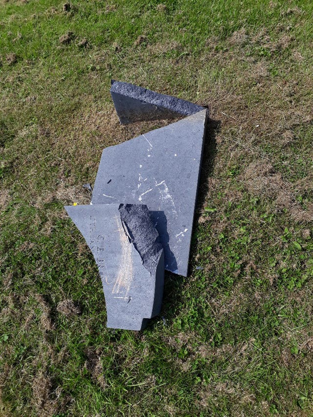 War grave headstones damaged