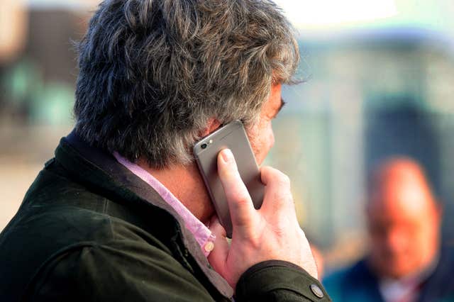 Man using mobile phone