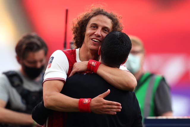 Gabriel will link up in north London with fellow Brazilian defender David Luiz (left)