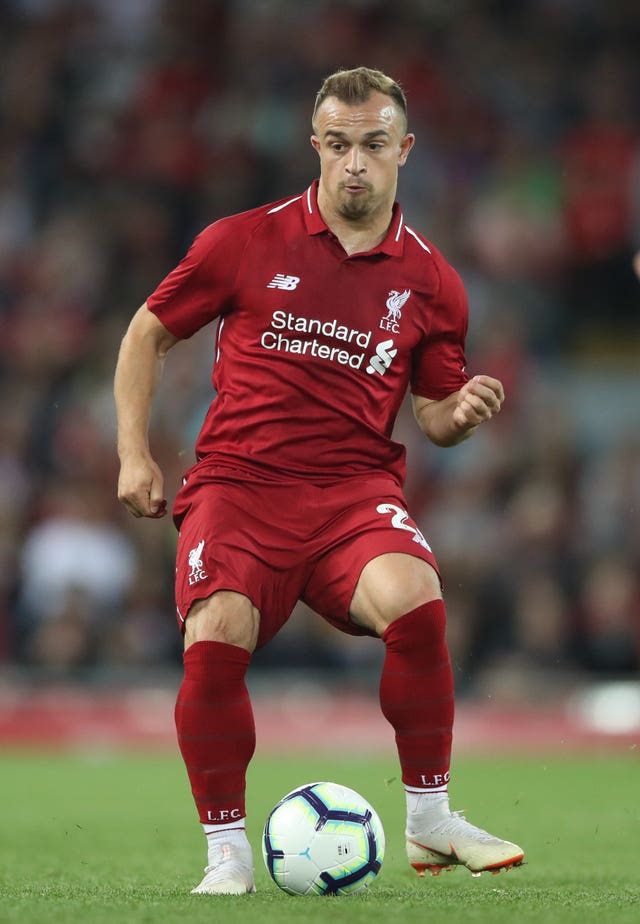 Shaqiri made his Liverpool debut as a late substitute
