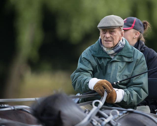 The Duke of Edinburgh at the Royal Windsor Horse Show (Steve Parsons/PA)