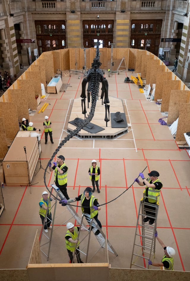 Dippy the Diplodocus skeleton cast in Glasgow