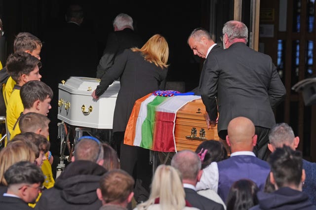 Philip, Kim, Jayden and Callum English funeral