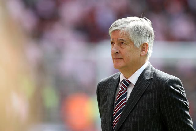 David Bernstein before an FA Cup semi-final when he was FA chairman