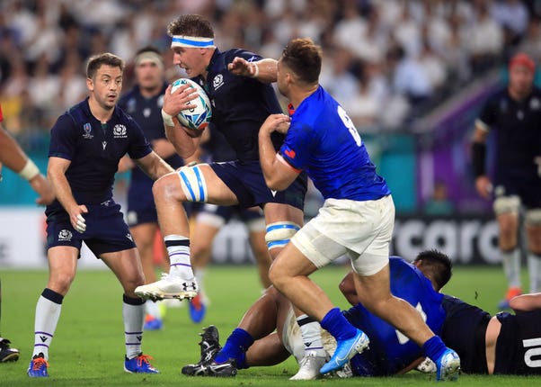 Jamie Ritchie in action against Samoa