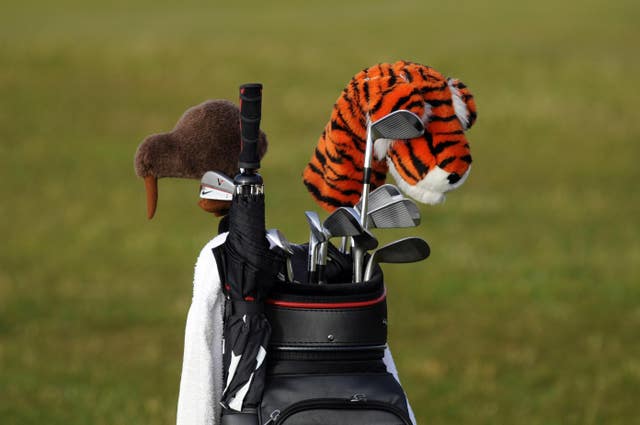 Tiger Woods' golf bag during at The Open Championship 2010 at St Andrews, Fife, Scotland