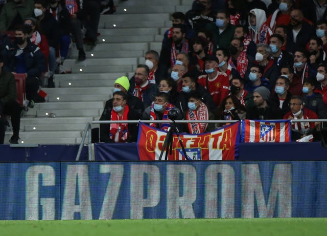 The Gazprom logo has been a regular sight at Champions League matches across Europe over recent years