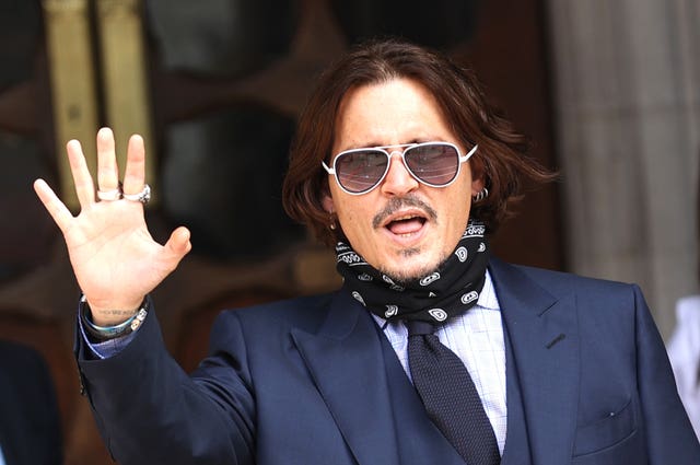 Actor Johnny Depp arrives at the High Court in London