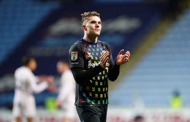 Coventry City’s Viktor Gyokeres applauds
