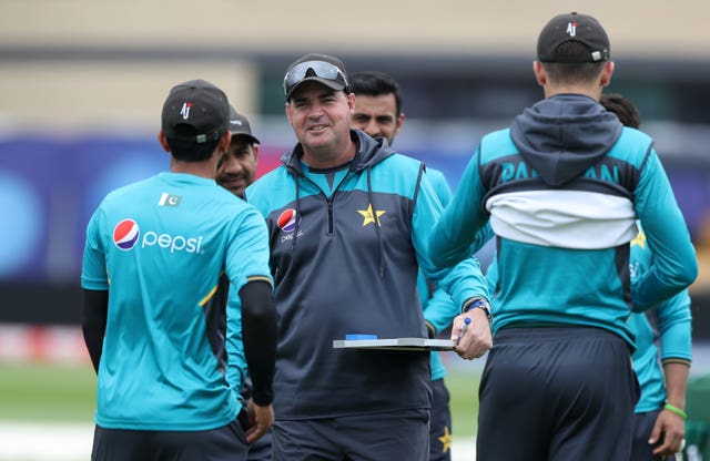 Mickey Arthur, centre, has urged Pakistan's players to create lasting legacies for themselves (Simon Cooper/PA)
