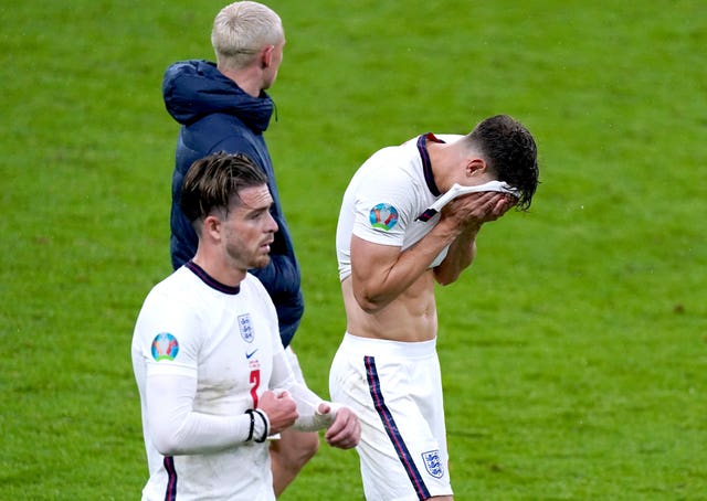 John Stones has his head in his hands