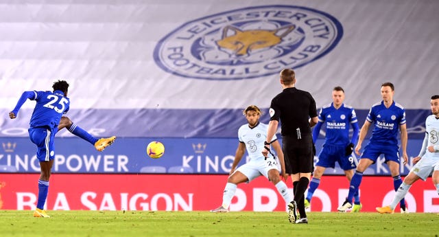 Wilfred Ndidi, left, opens the scoring