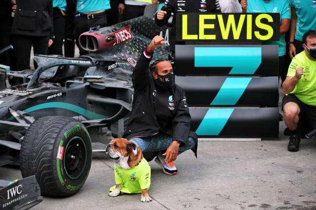Hamilton last year became a seven-time F1 champion (PA).