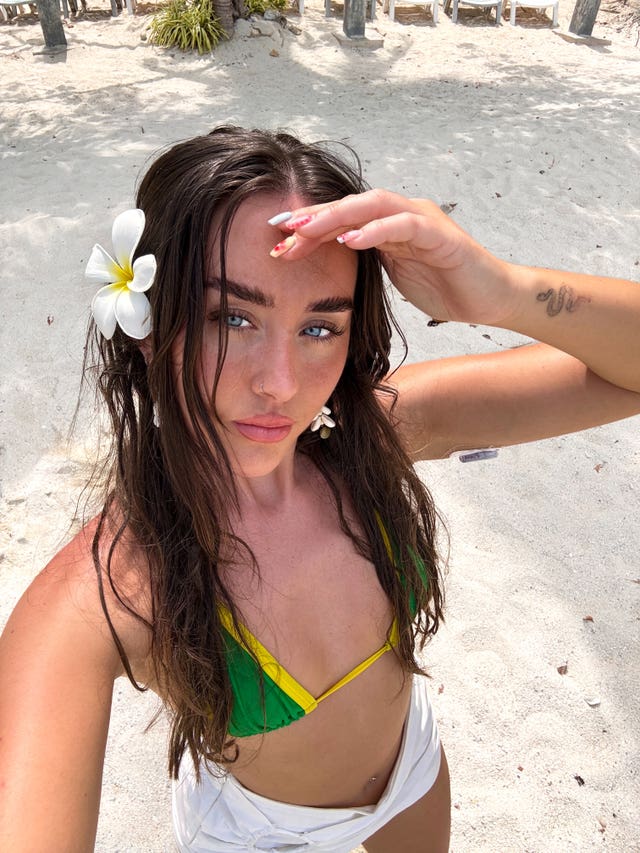 Miya Lind wearing a bikini