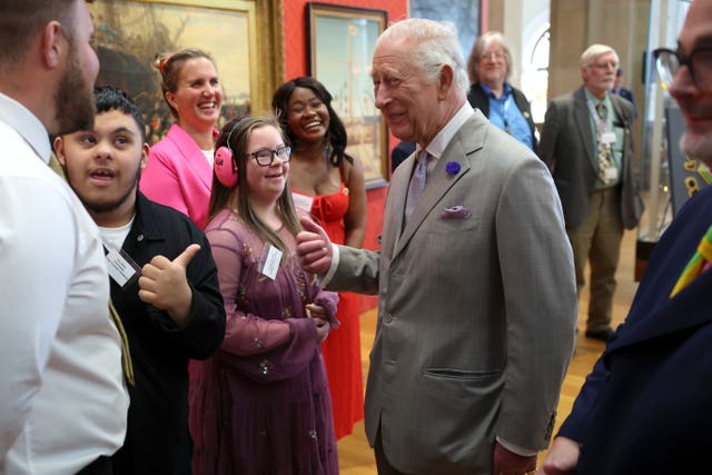 Charles chatting to Florence McGrellis