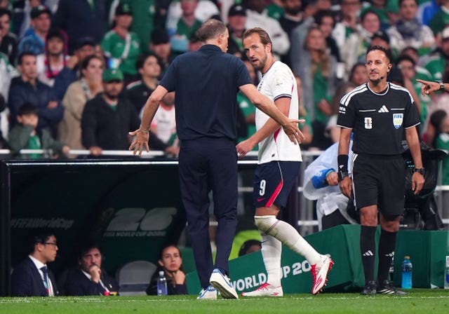 Trump questioned how Thomas Tuchel (left) deployed Harry Kane (Bradley Collyer/PA)