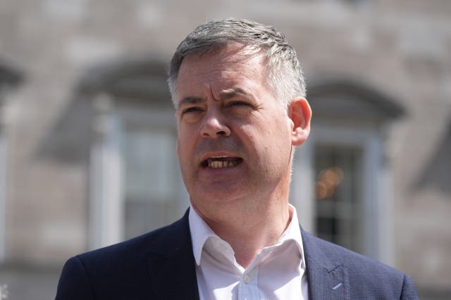 Sinn Fein’s Pearse Doherty speaks to journalists