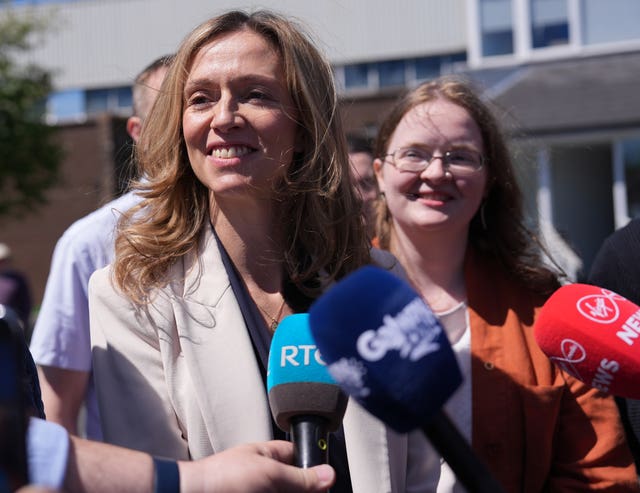 Holly Cairns smiling while being interviewed