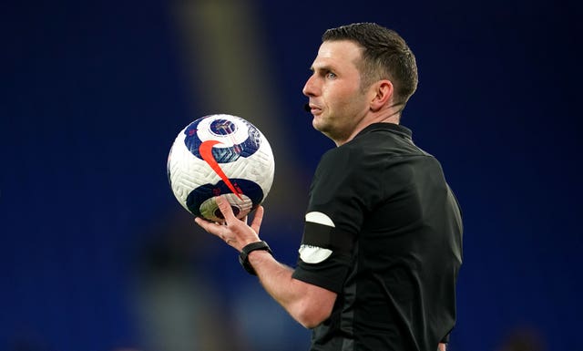 Michael Oliver was one of two English referees at Euro 2020 