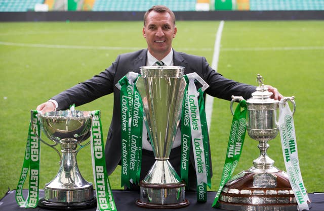Brendan Rodgers won seven trophies during his time in charge of Celtic 
