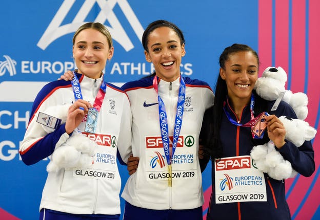 Johnson-Thompson won gold in the women’s pentathlon at the European Indoor Athletics Championships in March