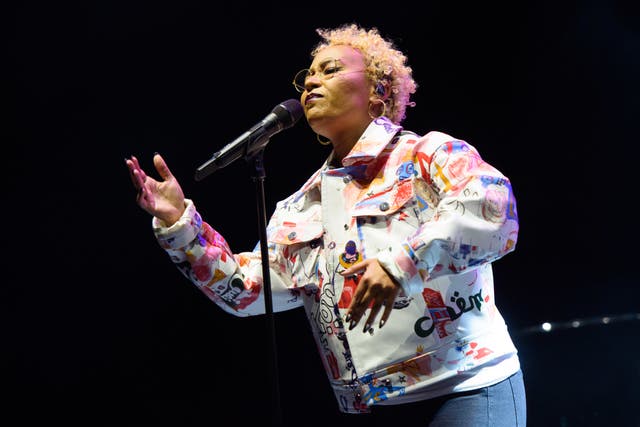 Emeli Sande performing 